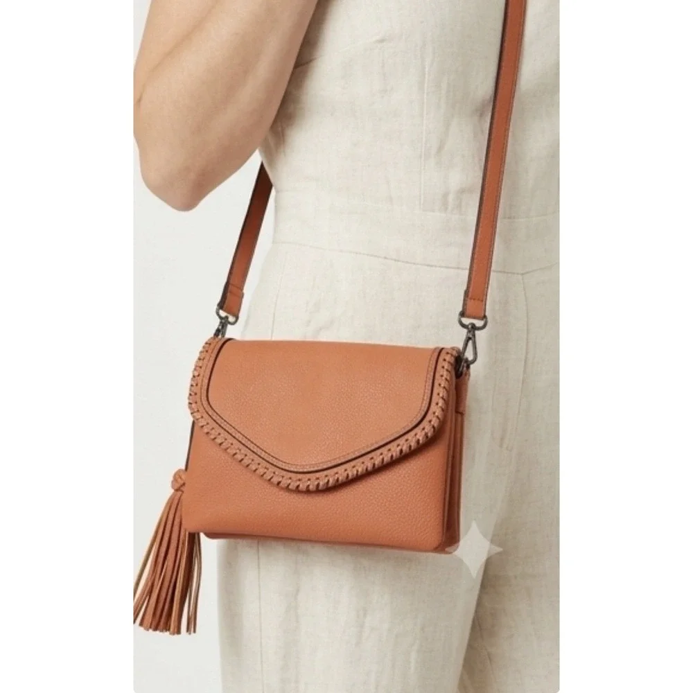 Jen & Co Sloane‎ Flapover Crossbody with Tassel